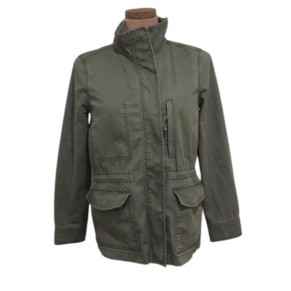 Madewell Fleet Military Jacket Size Small Olive Green Cotton